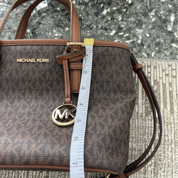 Michael Kors Chocolate Monogram Satchel - Picture 8 of 10